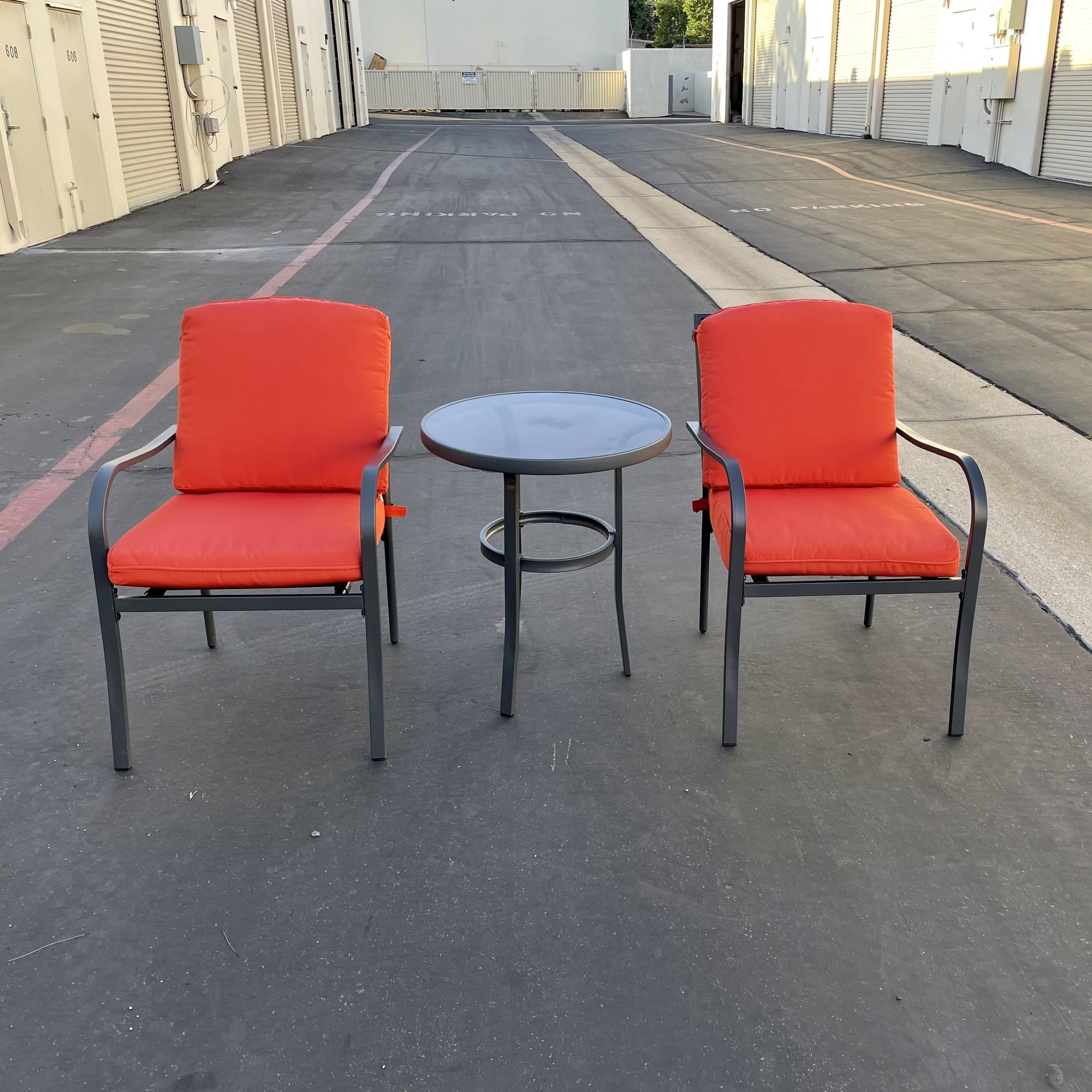 3 Pieces Outdoor Furniture,Patio Table and Chairs, Dinning Table and