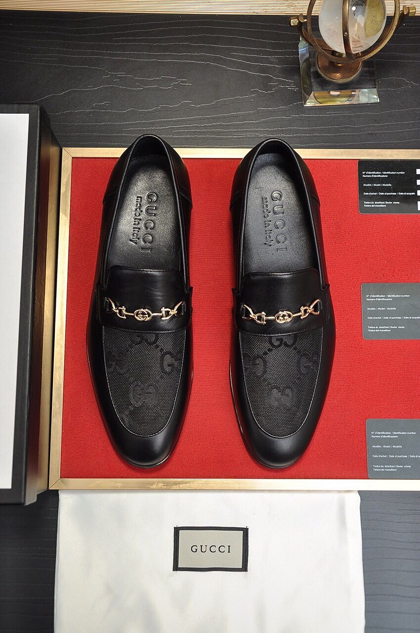 Gucci GG Men’s Leather Shoes With Box New