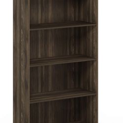 Open Box Furinno Pasir 4-Tier Open Shelf, Columbia Walnut