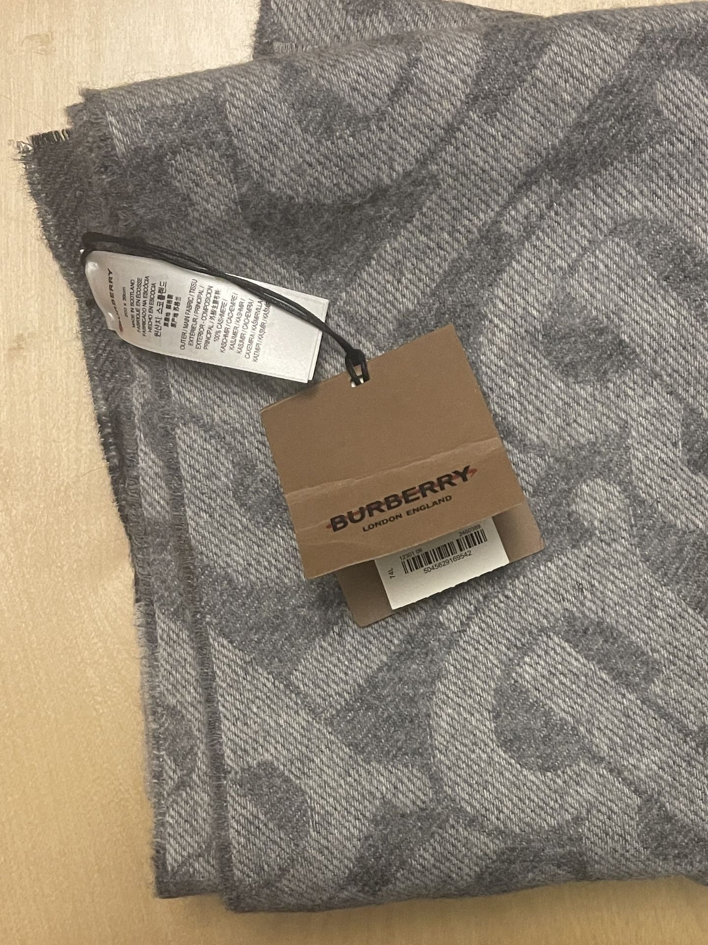 Burberry Charcoal Gray Men's Scarf