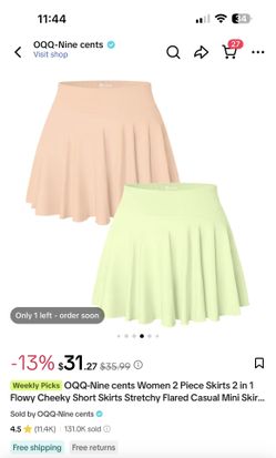 OQQ Skirts  With Shorts