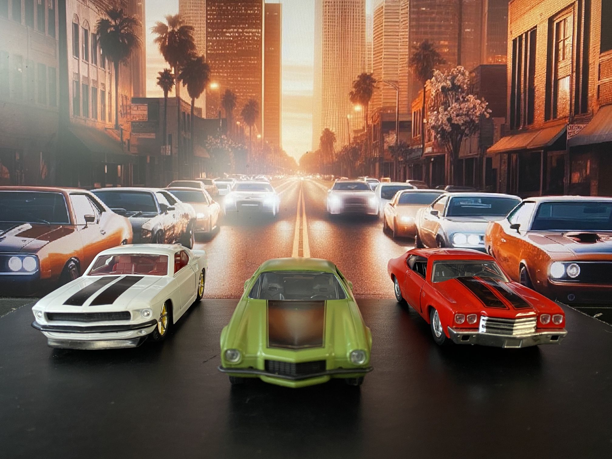 1:32 Scale 3 Car Set Of American Muscle