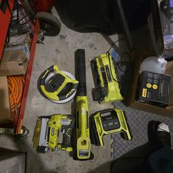 Ryobi tools and 1 battery $125