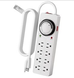 Brand New BN-LINK 8 Outlet Surge Protector with Mechanical Timer
