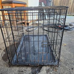 Large Foldable Dog Crate with Tray