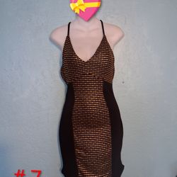 Vestido Negro Con Dorado " Solar" # 7