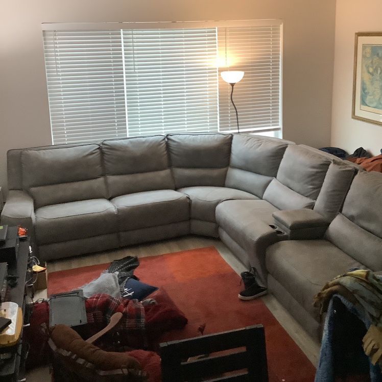 Large Sectional Couch With 3 Powered Recliners