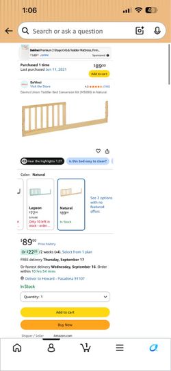 Davinci Union Toddler Bed Conversion Kit (M3899)