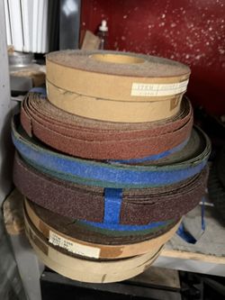 Industrial Sanding Belts – Multiple Sizes & Grits  Wide and standard belts available. Various grits (60, others available). Heavy-duty / shop quality.