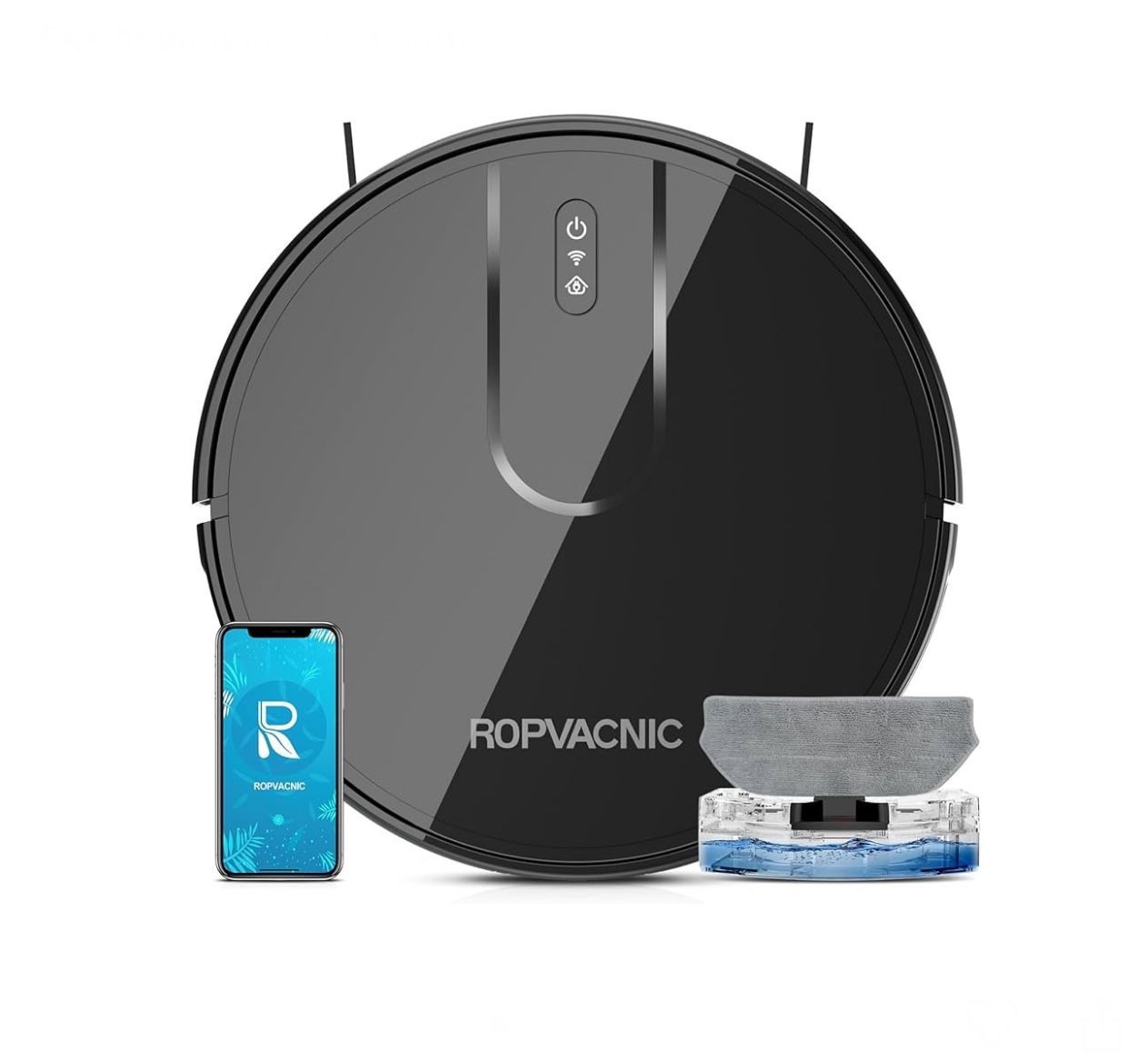 ROPVACNIC Robot Vacuum Cleaner Robot Vacuum and Mop Combo with 4000Pa Suction, Personalized Cleaning Adjustments, Self-Charging Robotic Vacuum