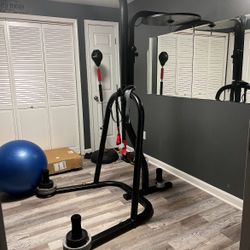 2 in 1 Punching Bag Stand with Heavy Bag and Speed Bag included