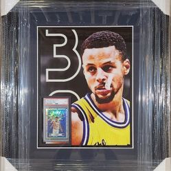 Warriors Steph Curry PSA-Graded-Card Display Piece 