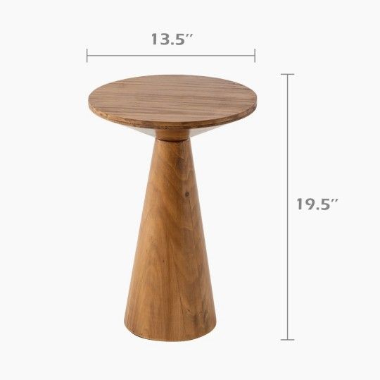 Bozovich Solid Wood Pedestal End Table
