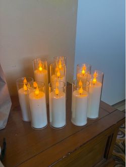 Artificial candles, different sizes with control, remote LED