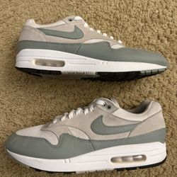 Size 10.5 (Pre owned, no box) - Air max 1 white mica green 