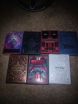 7 brand new collectable card decks