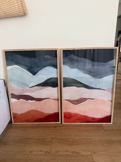 Nature's Layers Diptych Framed Glass Wall Art 2 Piece