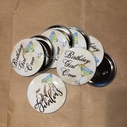 Custom Birthday Pin Back Buttons