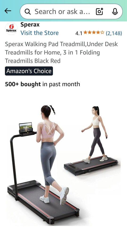 π₯ Almost New Sperax 3-in-1 Walking Pad Treadmill β Gently Used for 1 Month Only β Great Deal!