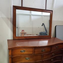 Vintage Dresser With Mirror 