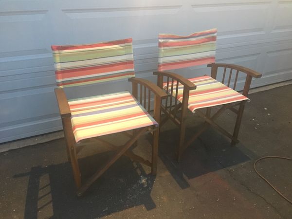 Folding Teak Canvas Patio Chairs For In Azusa Ca Offerup Folding Teak Canvas Patio Chairs