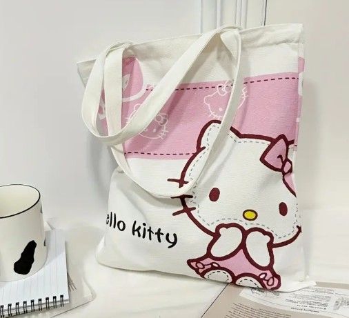 Cute Hello Kitty Canvas Tote Bag