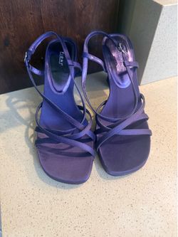 Purple Fioni ladies size 8 strap heels