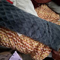 Blue long pillow