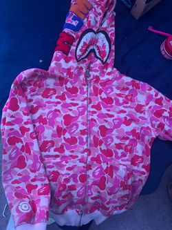 Pink bape hoodie
