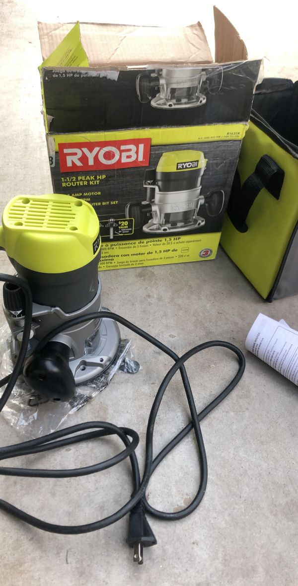 Ryobi 1 1 1/2 peak HP fixed base router for Sale in Goodyear, AZ OfferUp
