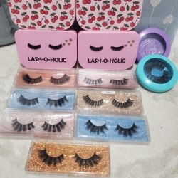 Eye Lash Holder Cases & False Eye Lashes New