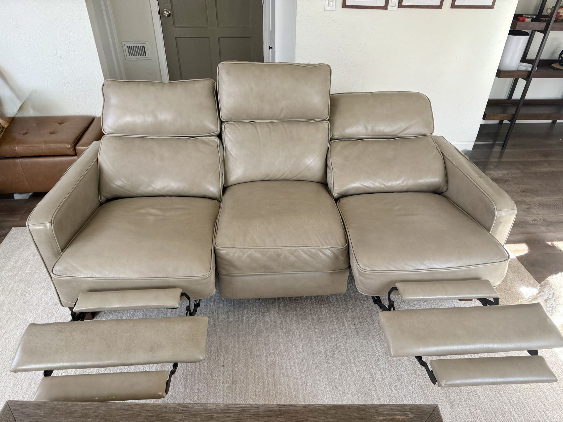 Leather Power Recline Couch