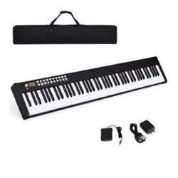 Sonart BXII 88 Key Digital Piano MIDI Bluetooth Keyboard w/ Pedal & Bag Black