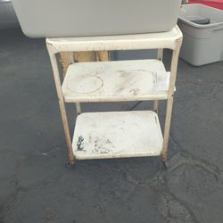 Vintage Three-tier Rolling Cart