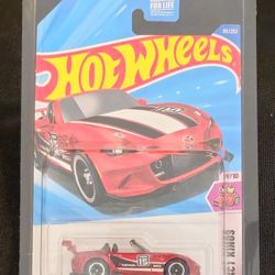 Hotwheels $10 Red Miata, Protective Display Case Included 