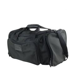 LANDS END Expandable Duffel Bag Nylon Black Gym / Travel