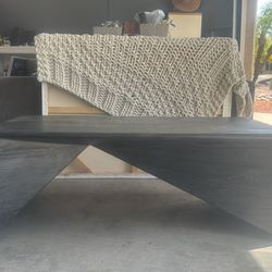 Black Wood Modern Coffee Table 