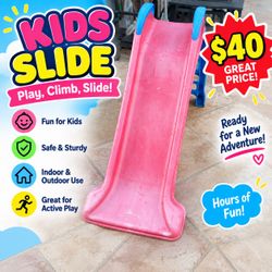 Kids Plastic Slide Red and Blue