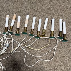 Bundle of 9 Electric Window Candles. Bulbs not included.  