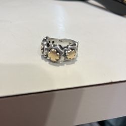 Anillo De Plata Y 14 K Size 8