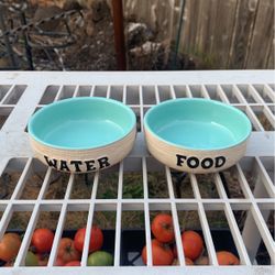 Burlap Signature Animal Water And Food Bowls/Small