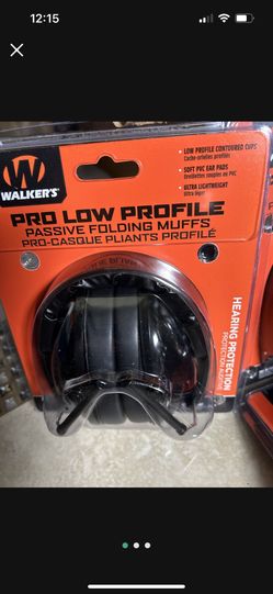 Walker's Unisex Adult's Lightweight Foldable Hearing Protection 22 dB Noise Reduction Pro Low-Profile Earmuffs