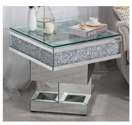End Tables (x2) (Glass, Mirror and Crystal)
