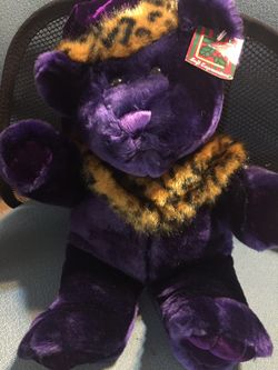 Cute Purple Stuffed Bear