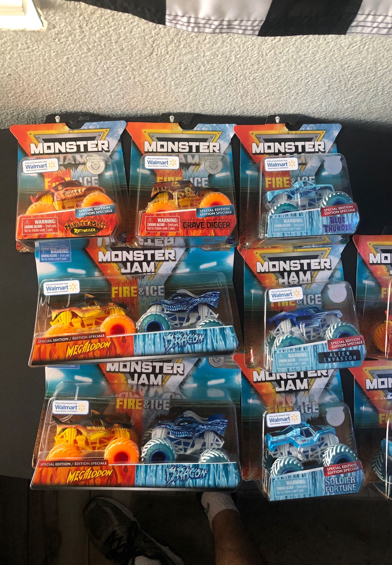 Monster Jam Fire and Ice Walmart Exclusive Monster Trucks