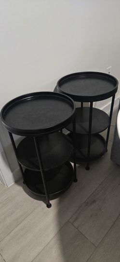 Moving Sale - Black Side Table Night Stand Coffee Drink Table