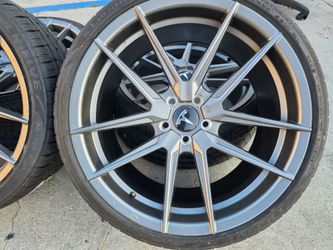 20"staggerd matte grey wheels & tires for  TESLA MODEL 3