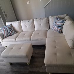 White Couch Sectional
