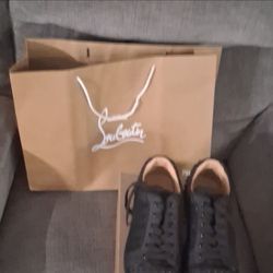 Red bottoms suede black