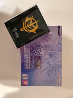 Gundam Freedom Ascension Deck Build Box with Zeon Sleeves